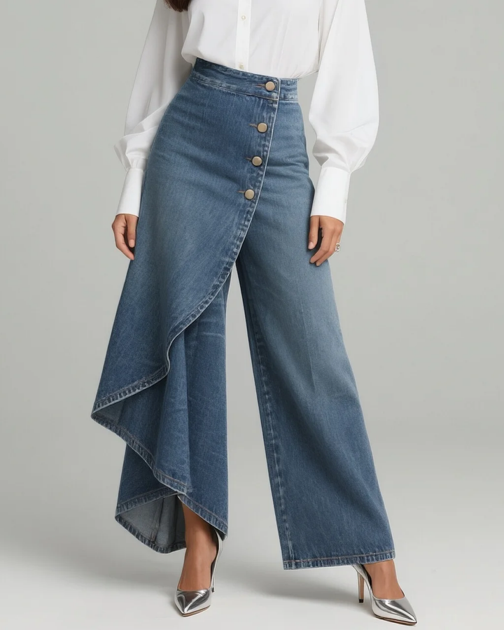 Charlotte™ | Cross-Waist Denim Pants