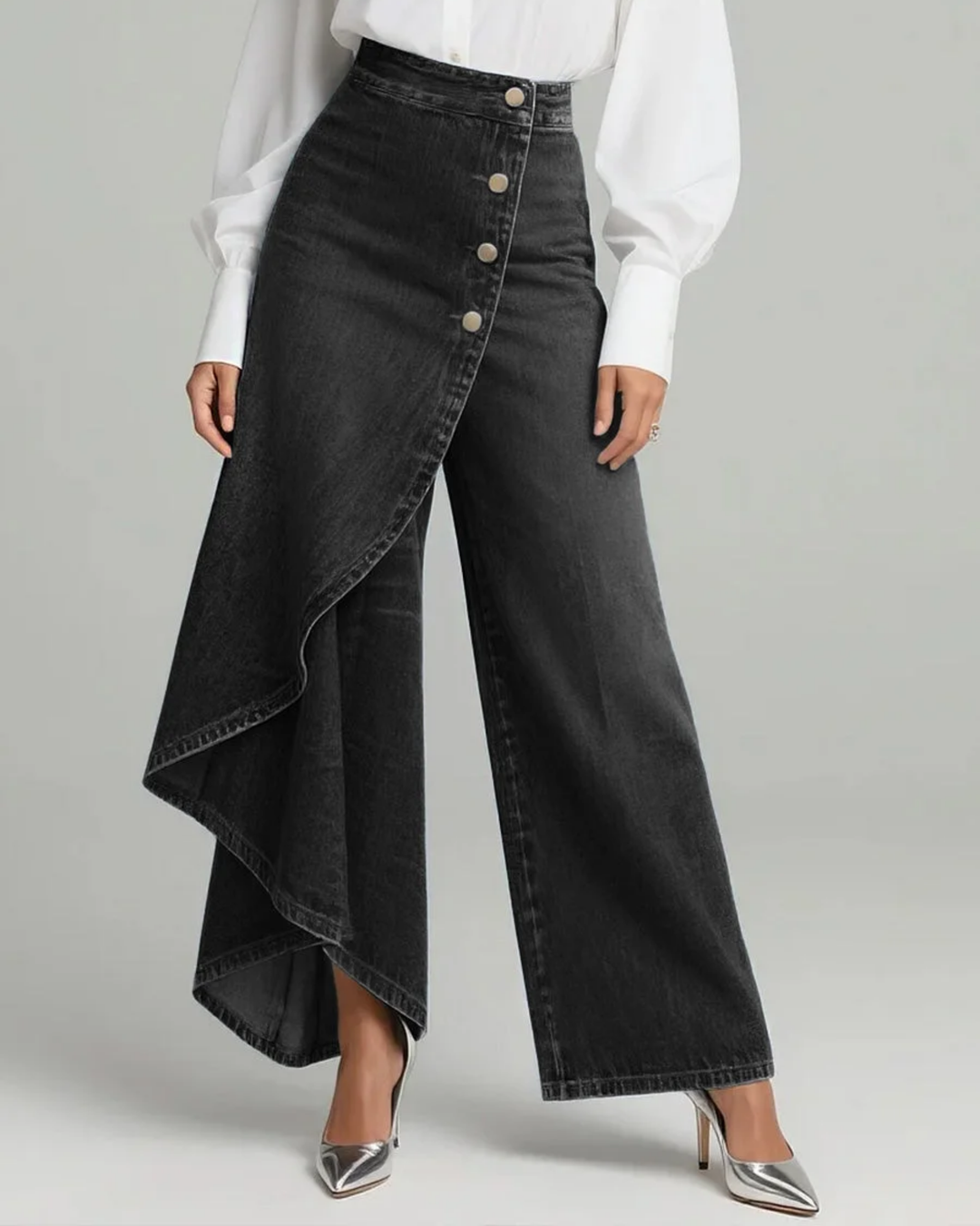 Charlotte™ | Cross-Waist Denim Pants