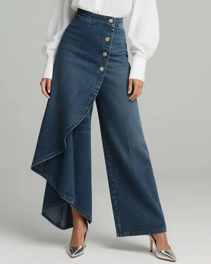 Charlotte™ | Cross-Waist Denim Pants