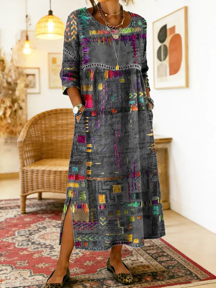 Mila™ | Boho Patchwork Dress