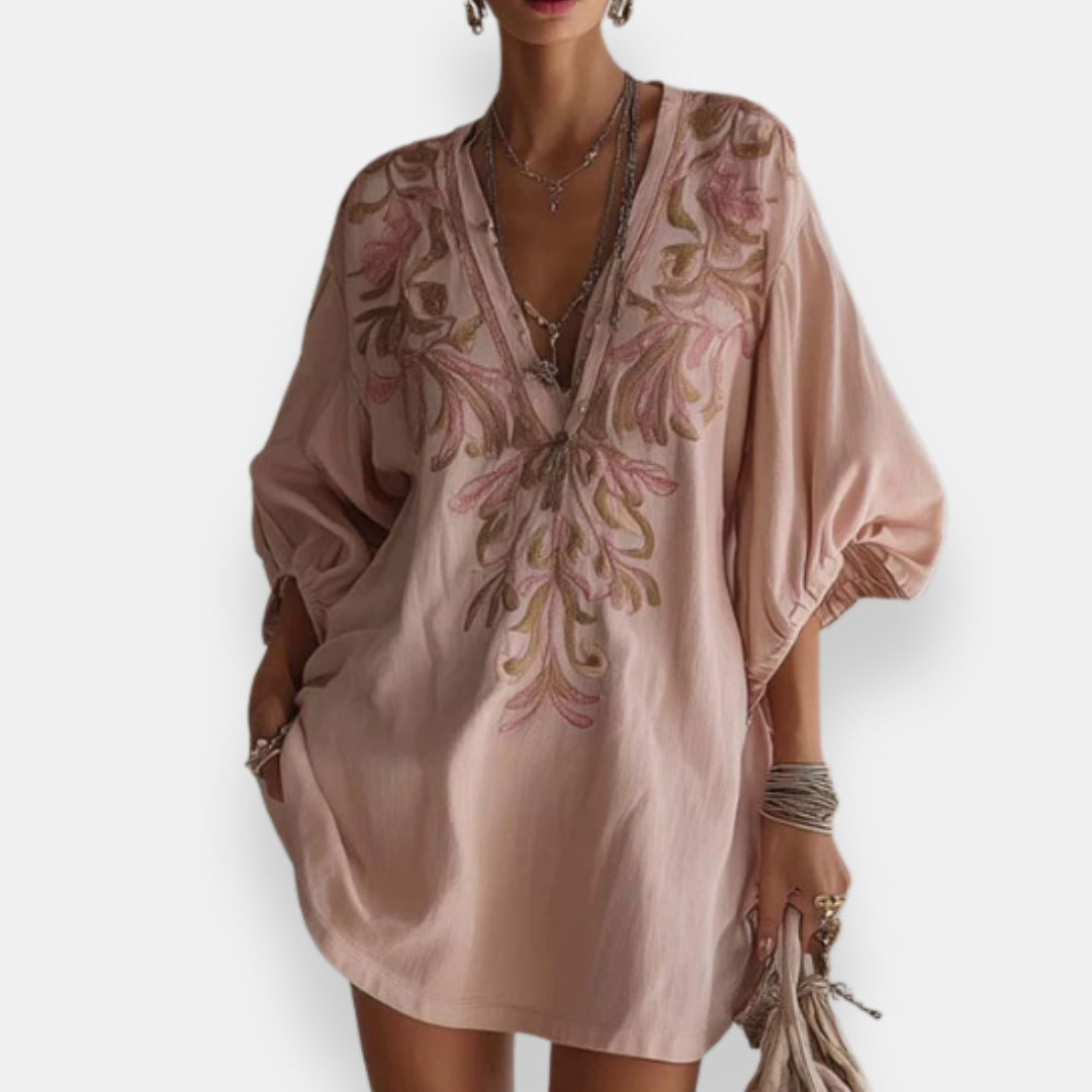 Maristelle™ | Elegant Embroidered Dress