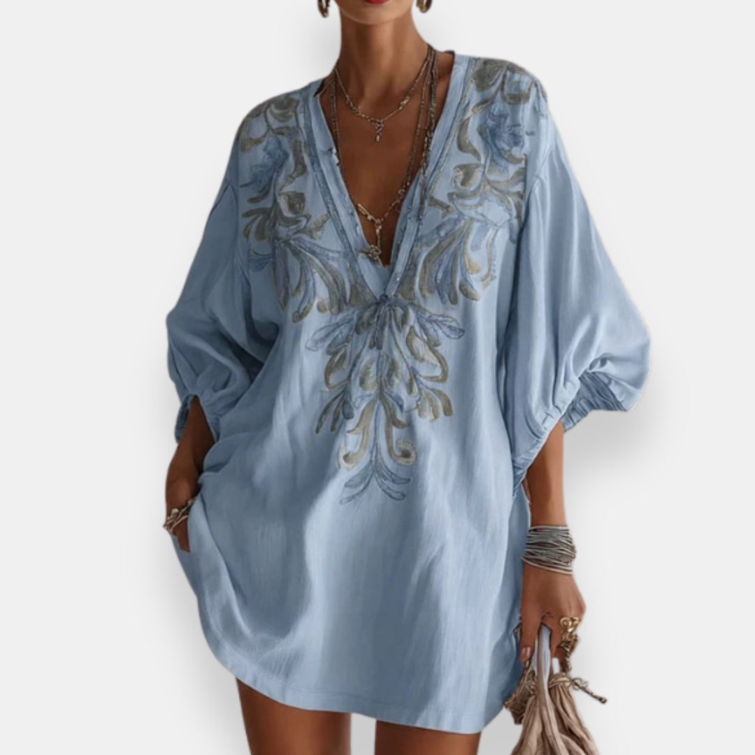 Maristelle™ | Elegant Embroidered Dress