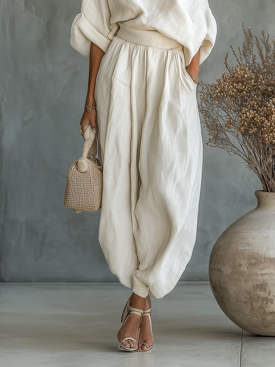 Aurora™ | Luxe One-Shoulder Linen Set