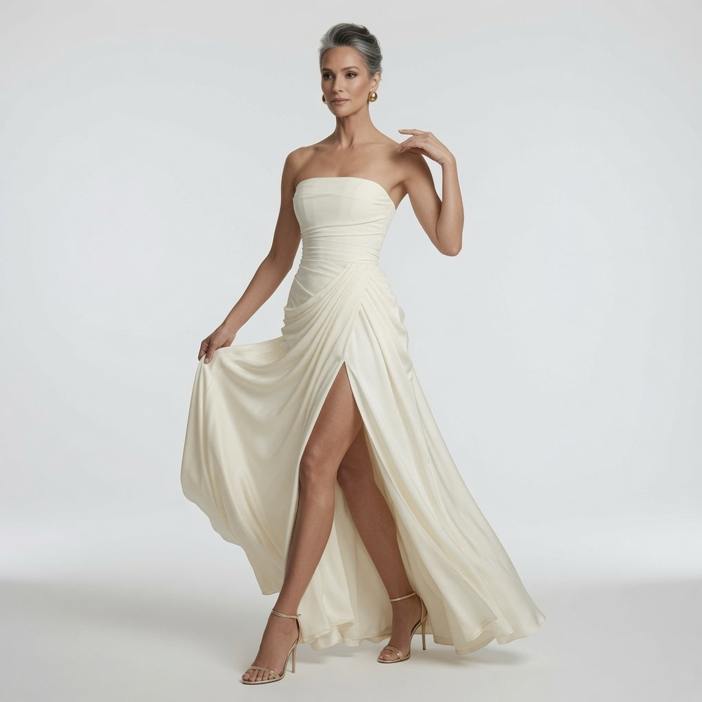 Genevieve™ | Elegant Draped Maxi Dress