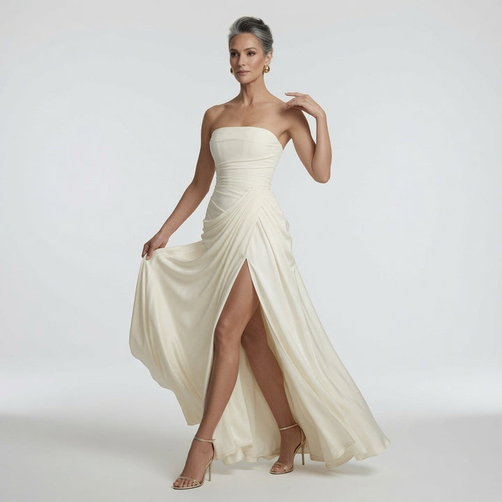 Genevieve™ | Elegant Draped Maxi Dress