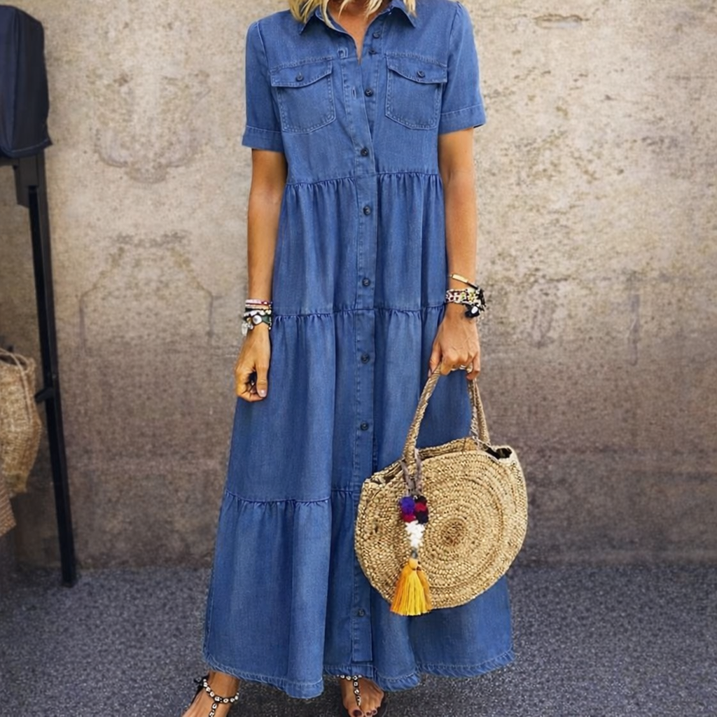Claire | Button-Front Midi Dress