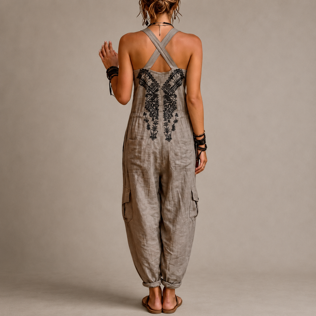 Naomi™ – Embroidered Boho Jumpsuit