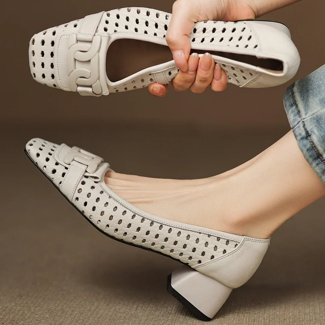 Brielle™ | Woven Leather Heels