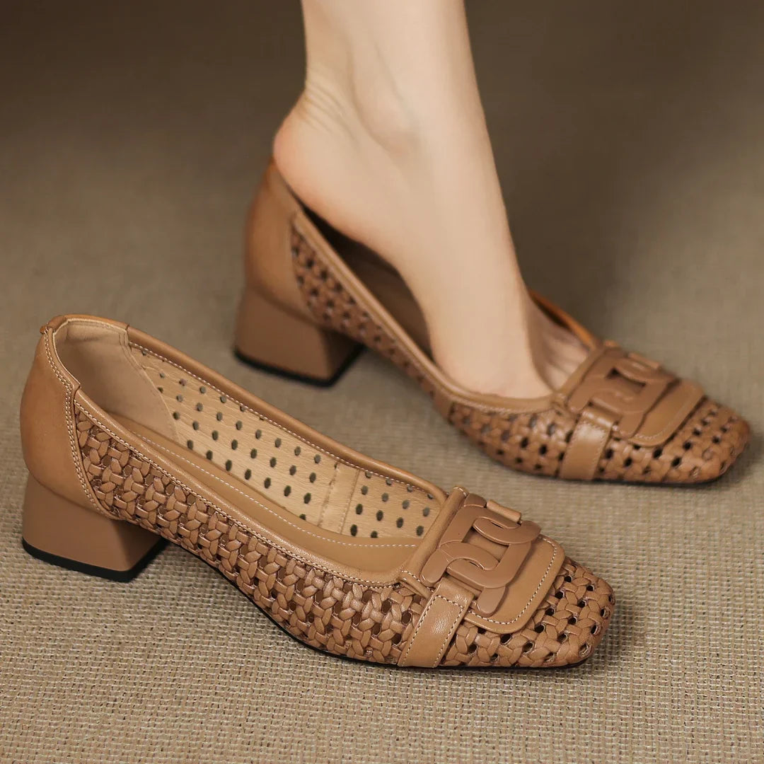 Brielle™ | Woven Leather Heels