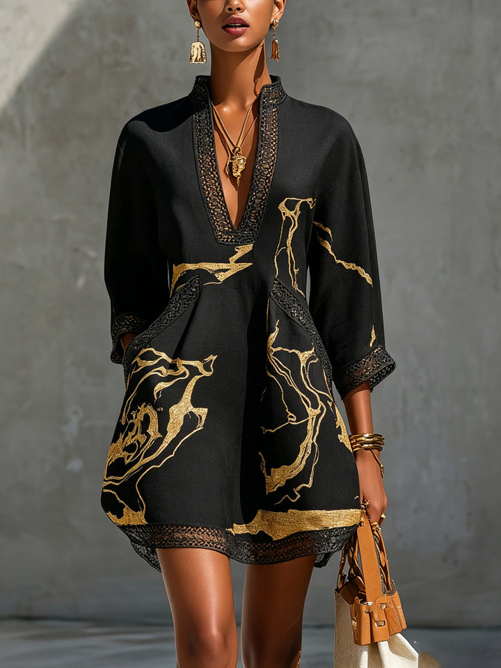 Marcella™ | Marble Lace Mini Dress