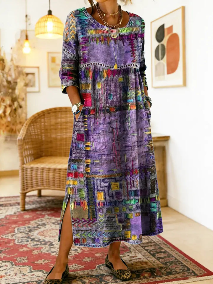 Mila™ | Boho Patchwork Dress