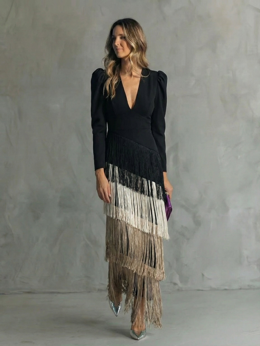 Floriane | Elegant Statement Midi Dress