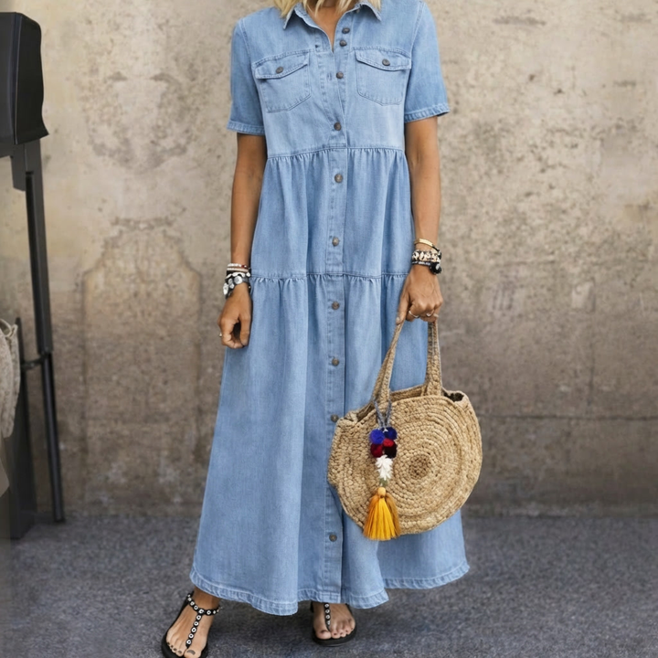 Claire | Button-Front Midi Dress