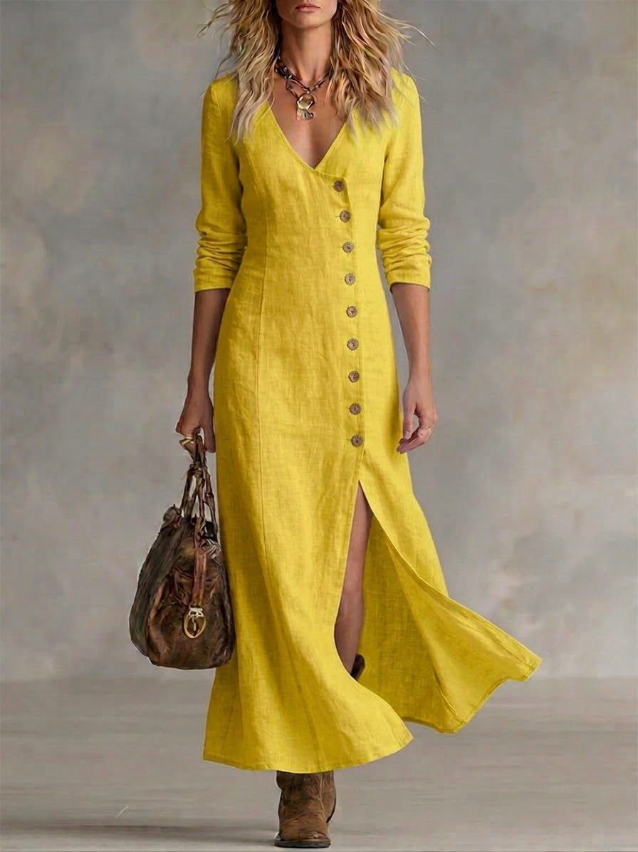 Nicole | Button-Front Maxi Dress