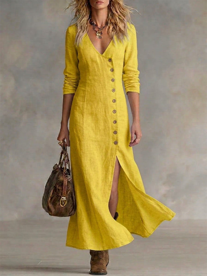 Nicole | Button-Front Maxi Dress