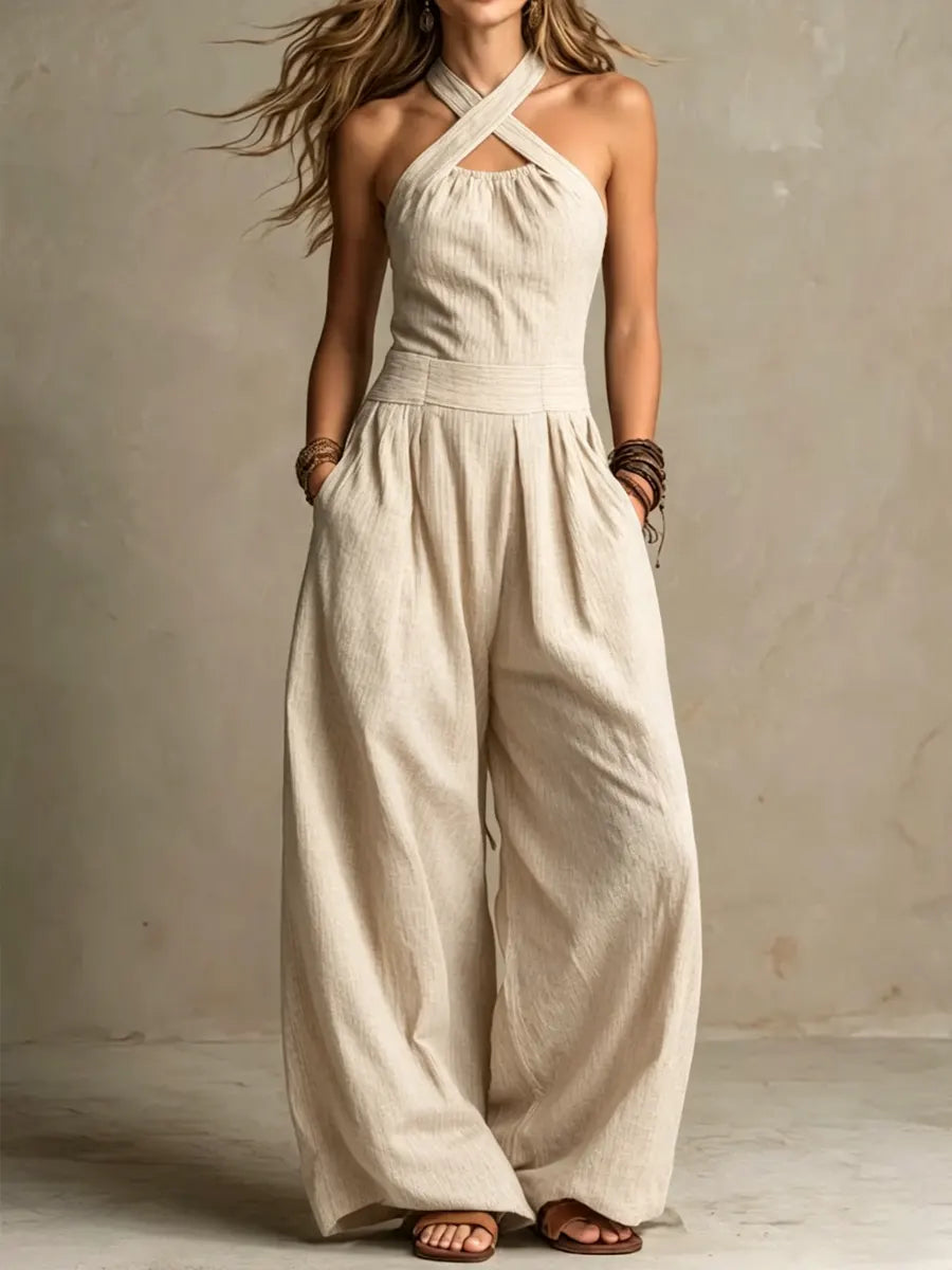 Vivica™ | Luxe Cotton-Linen Jumpsuit