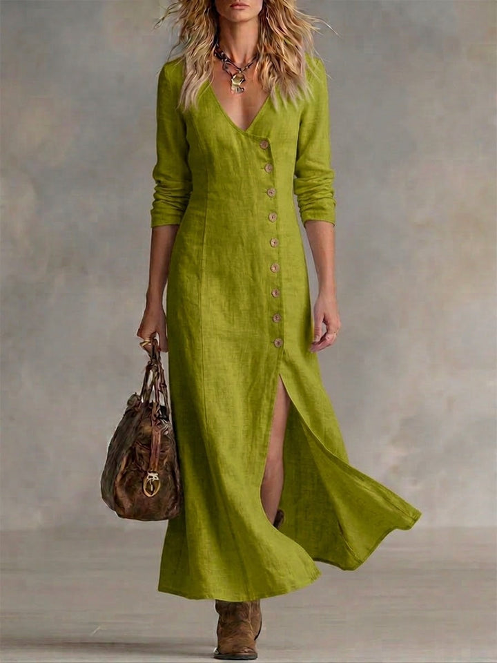 Nicole | Button-Front Maxi Dress