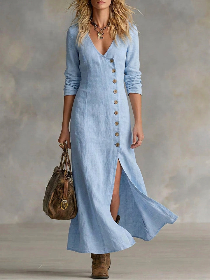 Nicole | Button-Front Maxi Dress